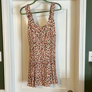 Wild Fable Pink Floral Dress with Smocked Back